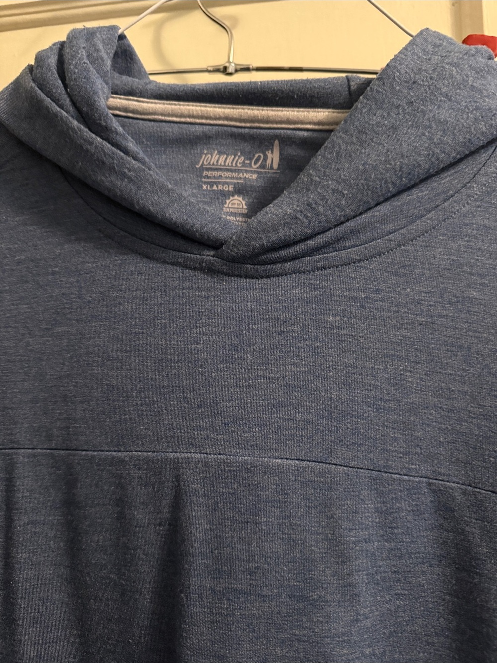 johnnie-O Heather Navy Performance Hoodie
